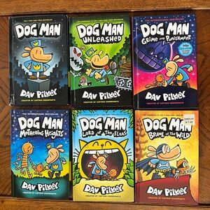Dog Man kids books | set of 6 graphic novels